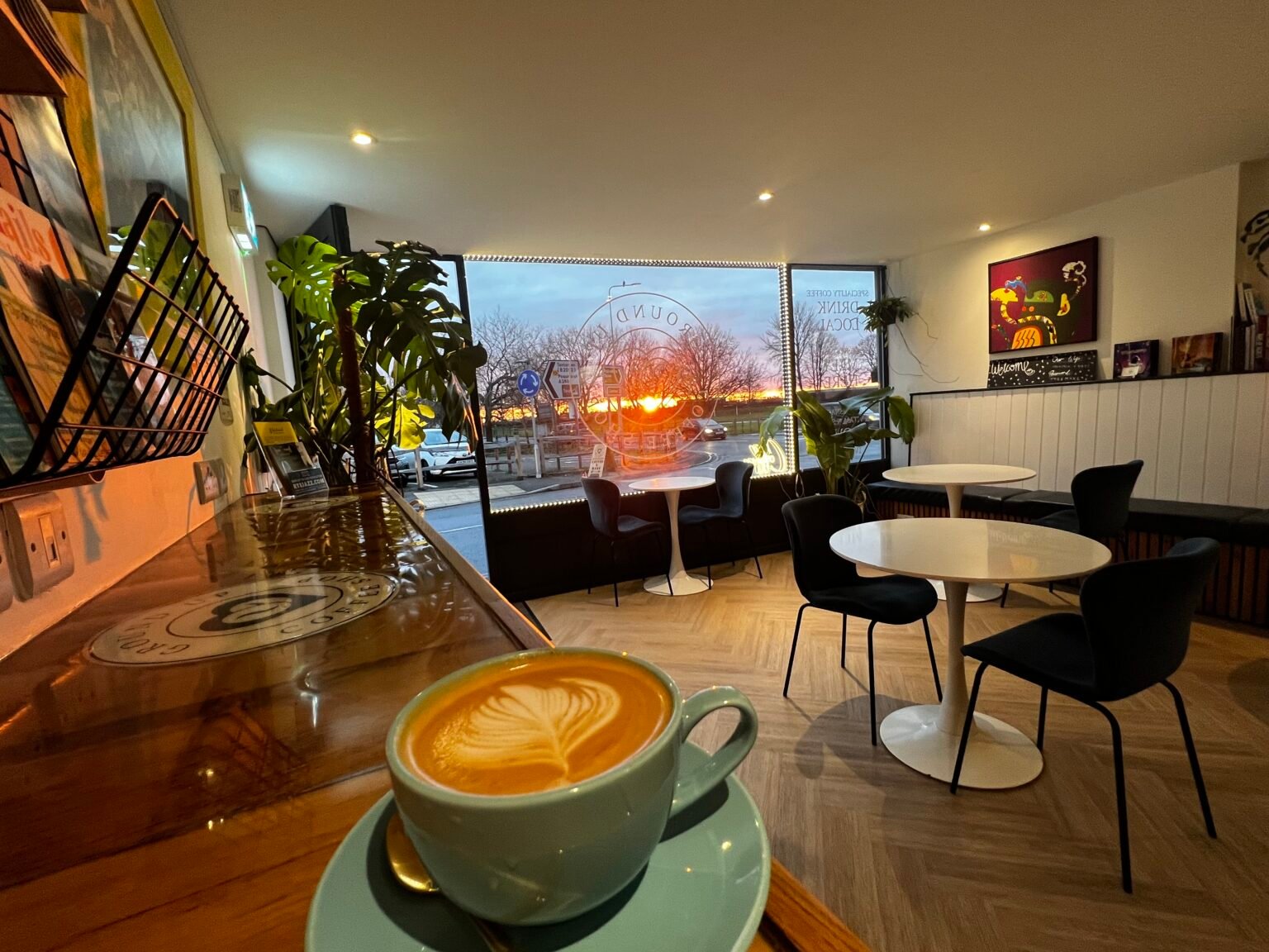 Coffee in sunset - Best coffee in Rye