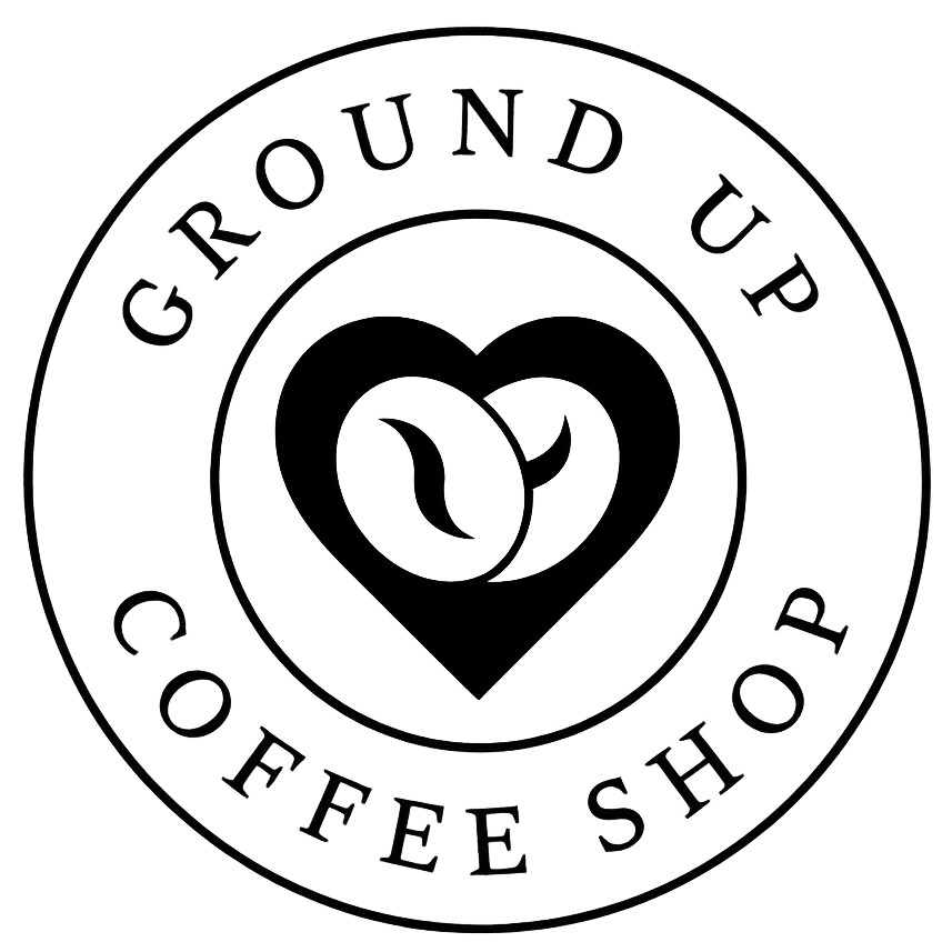Ground up coffee transparent background logo
